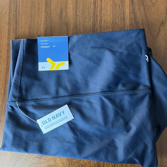 NWT 2X Women’s Old Navy Powersoft Leggings NAVY 7/8 Ankle Length - Picture 11 of 11